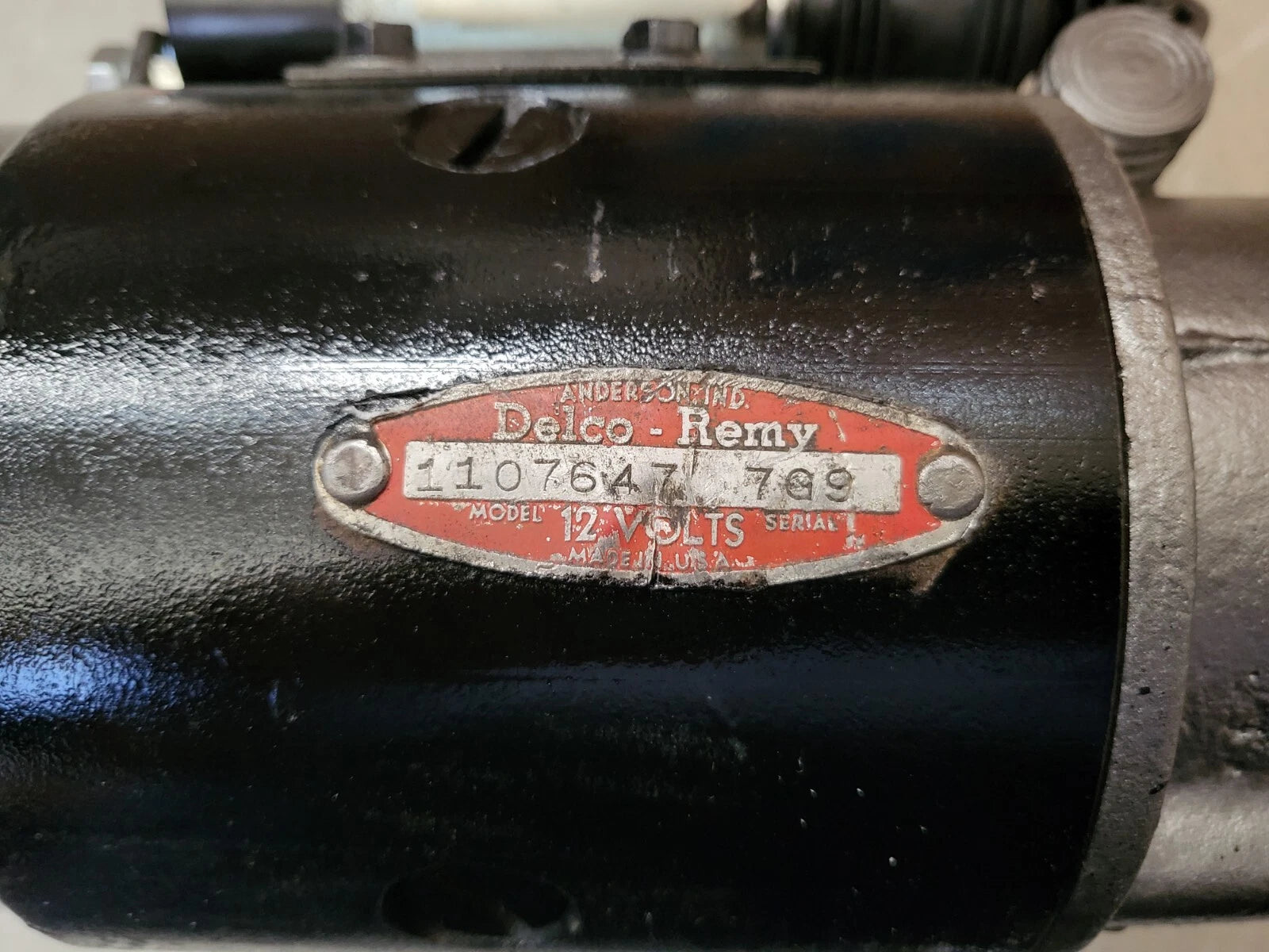 DELCO REMY STARTER AMC, NASH RAMBLER 1956-1958 # 1107647 7G9 DATE CODED