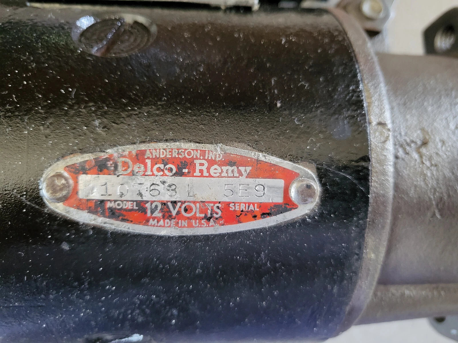 DELCO REMY STARTER PONTIAC TRUCKS 1955 8 CYL. # 1107631 5E9 DATE CODED