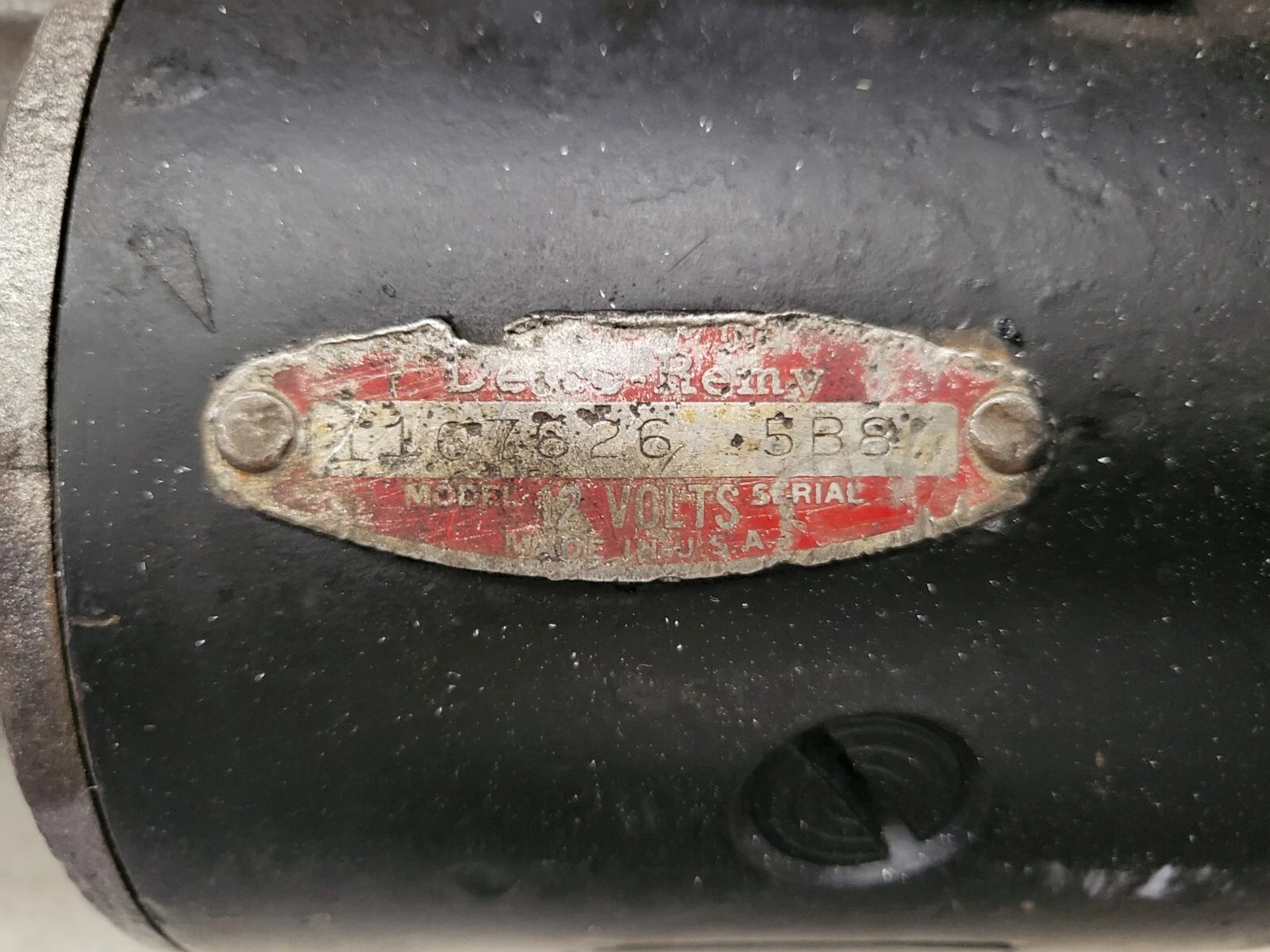 DELCO REMY STARTER CHEVROLTE TRUCKS 1955-1956 # 1107626 5B8 DATE CODED