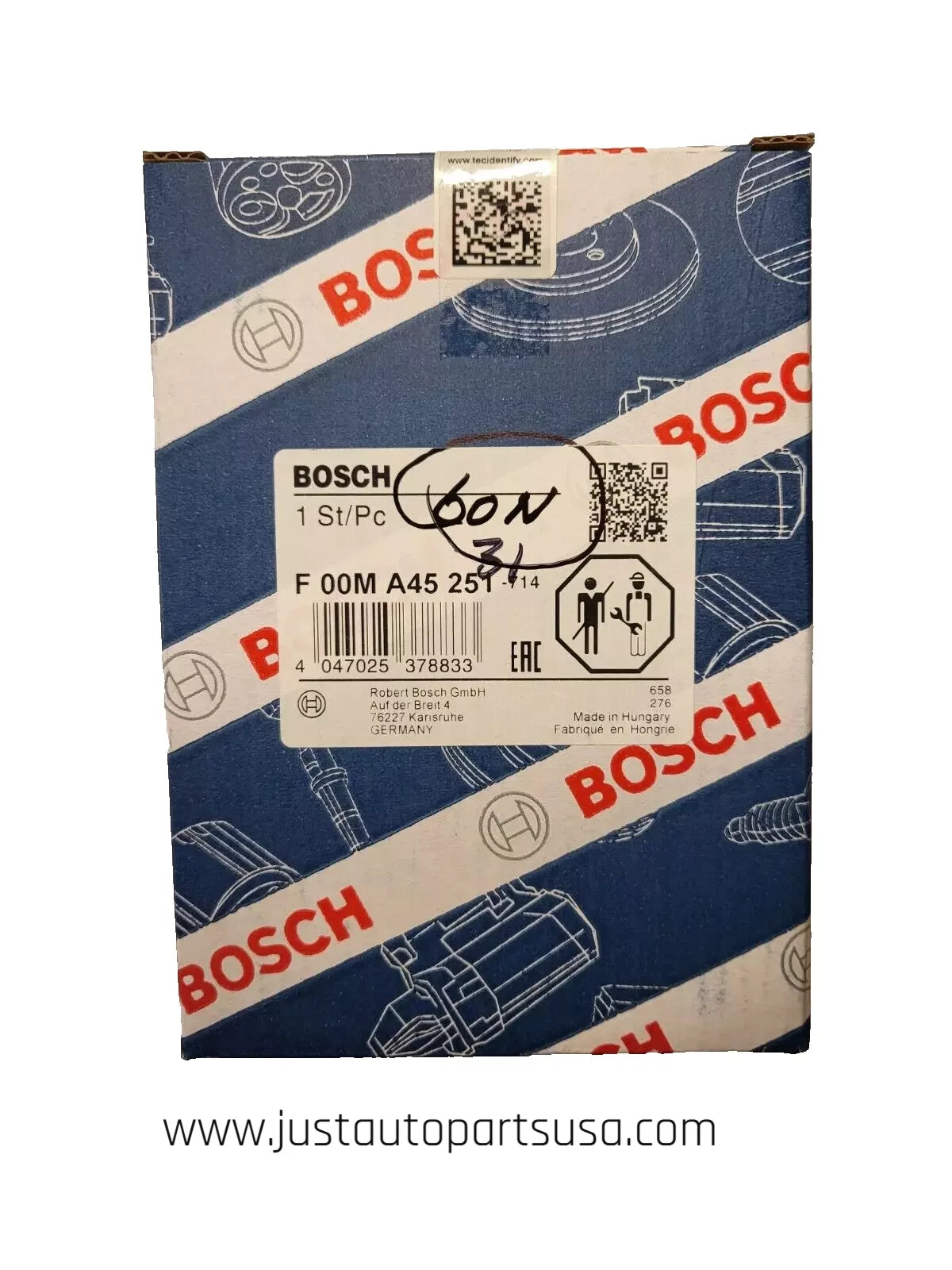 New Bosch OEM Voltage Regulator F00MA45251, 1986AE0103, W080-60N / JB31