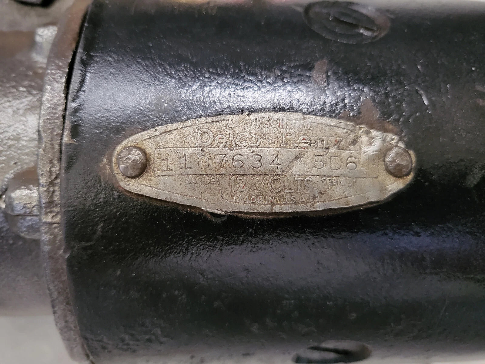 Delco Remy DD 12V Starter Tag # 1107634 5D6 Date Coded