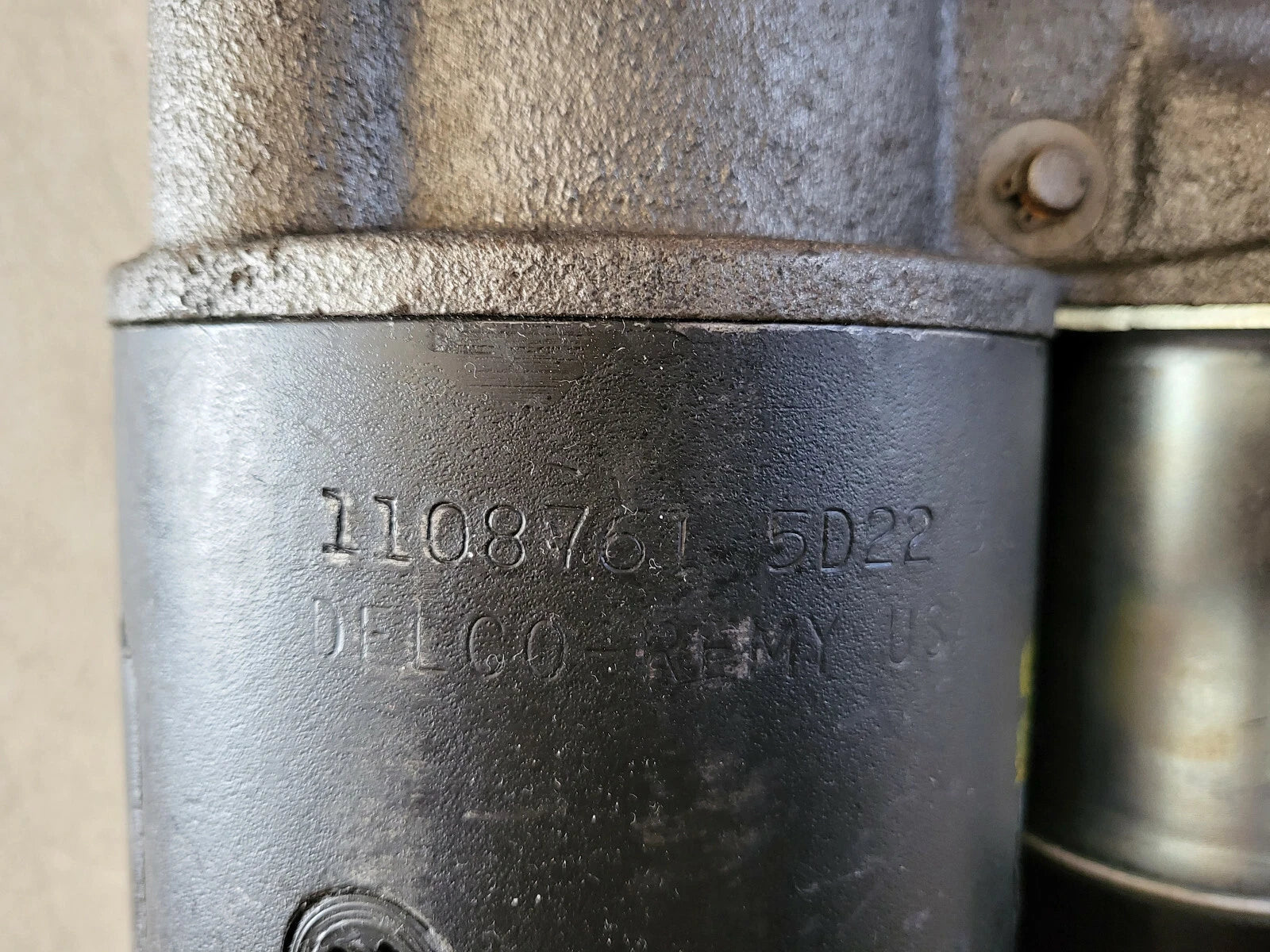DELCO REMY STARTER CADI. ELDORADO 1975-1976 OEM # 1108761 5D22 DATE CODED