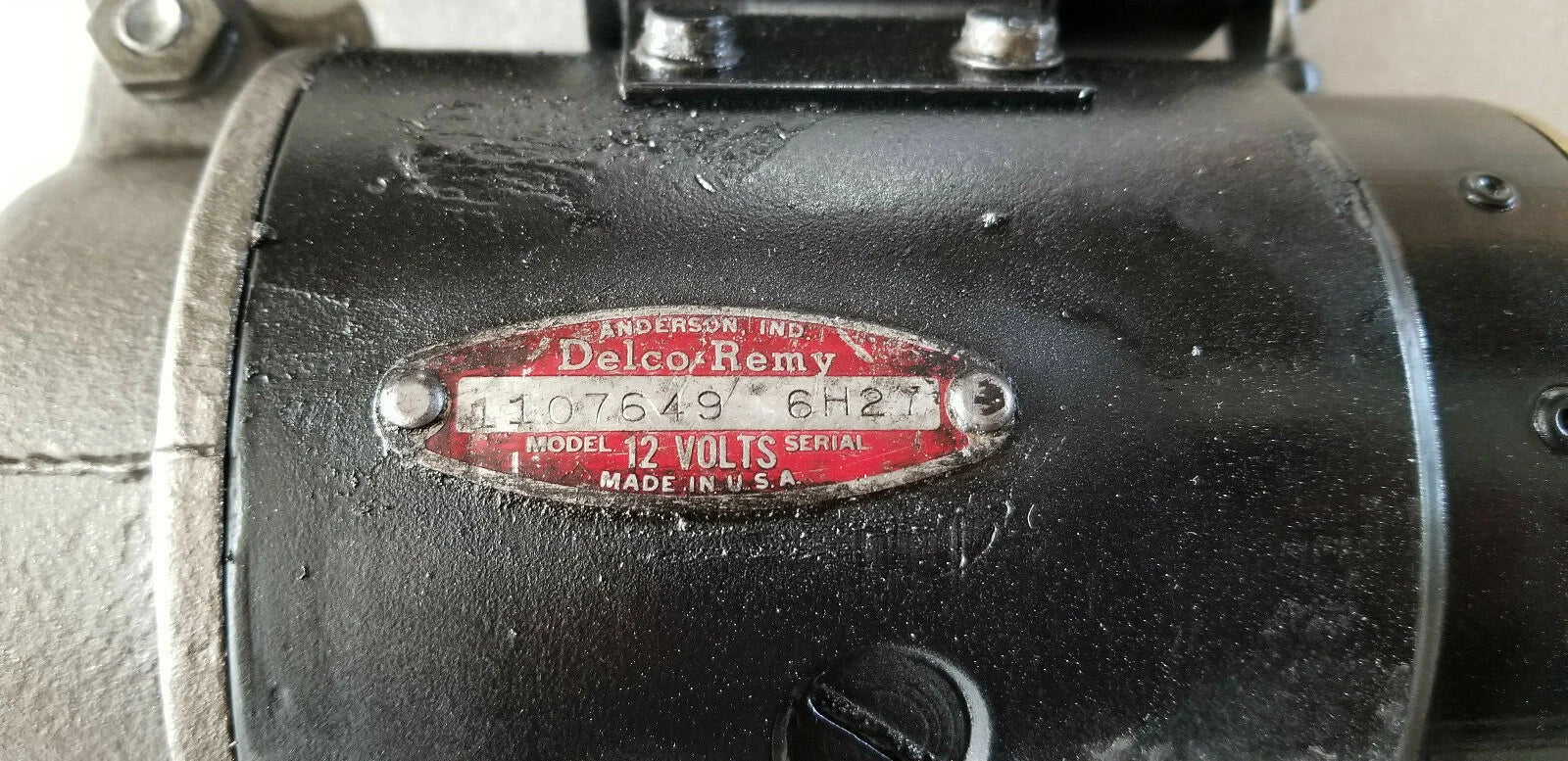 DELCO REMY RESTORED STARTER CHEVY TRUCKS 1956 w/ A.T. # 1107649 6H27 CODE DATED