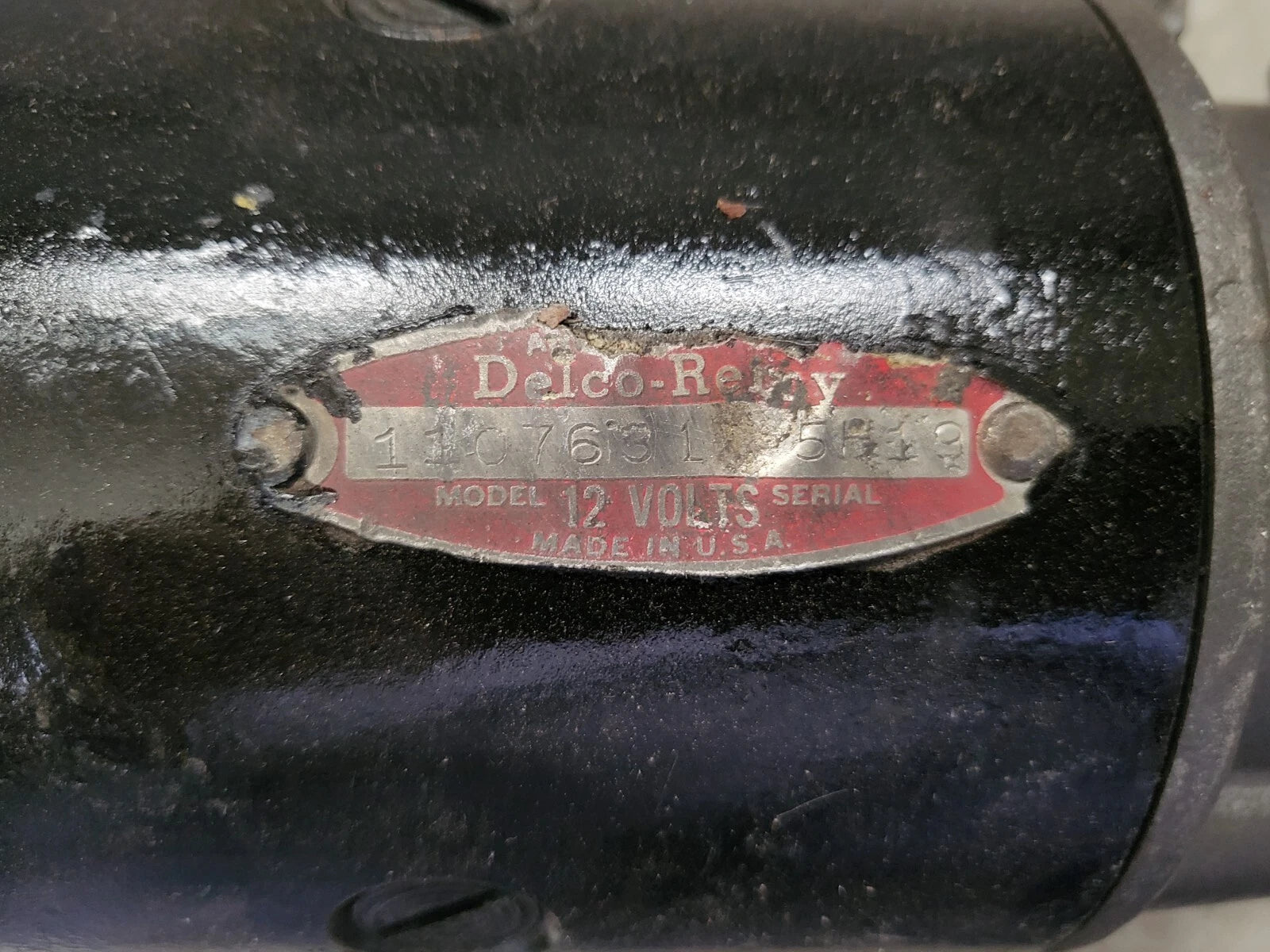 DELCO STARTER PONTIAC  1955 CATALINA, CHIEFTAI, STAR CHIEF 8 CYL. # 1107631 5B19